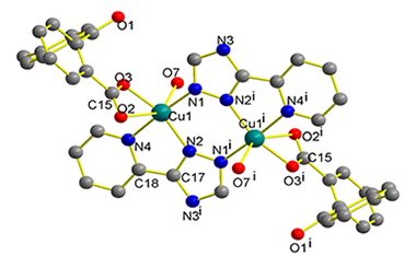 Solvothermal Synthesis, Crystal Structure and Characterization of a New Binuclear Copper(II) Complex with K3:N1:N2:N4-3-(Pyridin-2-yl)-1,2,4-triazole (HPT) 2011-3049